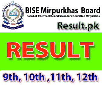 BISE Mirpur Khas Board  Class Result  Gazette pdf